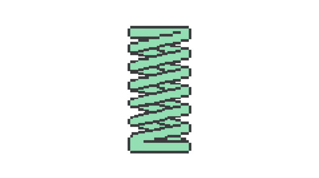 Mint Green Pixel Art Spring