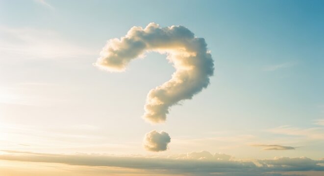 A Puzzling Cloud Formation in the Sky Resembles a Question Mark.