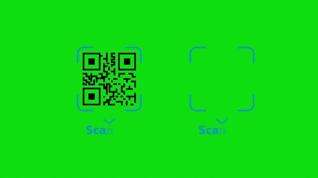 Animated QR code and barcode with "Scan Me" text, perfect for marketing, e-commerce, retail, digital payments, website banners, product packaging, promotions, and mobile scan campaigns