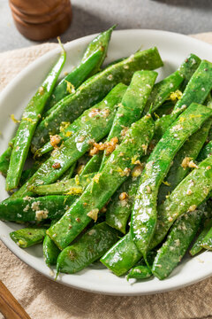 Organic Green Sauteed Cooked Green Romano Beans