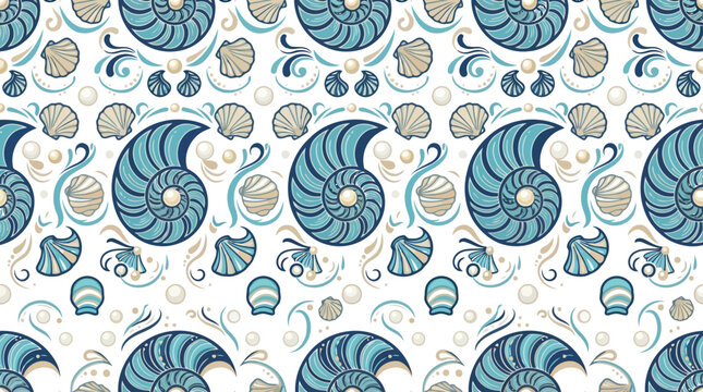 Elegant blue geometric fish pattern background