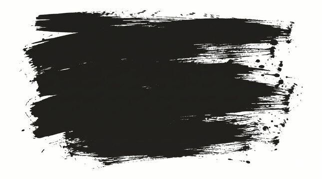 Black Paint Stroke White Bkg.