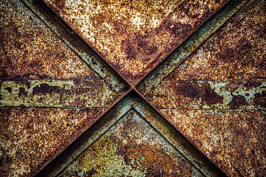 Industrial Grunge Rusty Wall Texture Background &ndash; Weathered Metal, Concrete and Distressed Surface