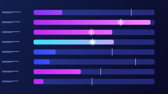 Abstract animated envelope budgeting allocation drawn as blue and cyan glowing lines and dots on a deep dark background. Clean minimal motion graphics element with free space around it, ideal for fina