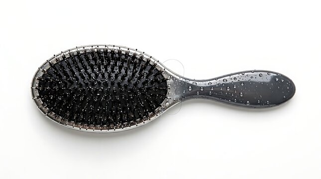 Black hair brush for grooming and styling