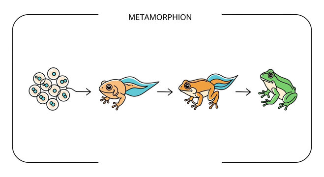 Frog life cycle metamorphosis