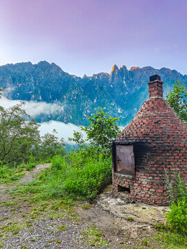 Stone house in the Mountain