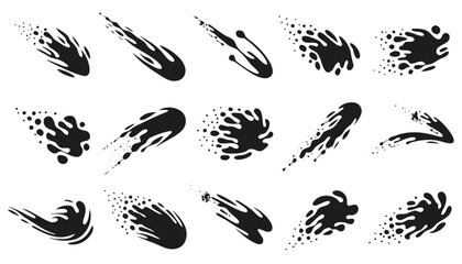 Dynamic liquid splashes and comet like motion shapes collection © Sadhin07