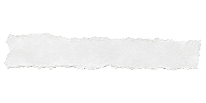 ripped white paper strip
