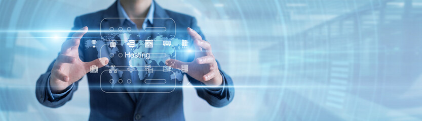 Obraz premium Admin hands hold a server unit maintenance tool for reliable website Hosting. Professional server management ensures maximum uptime, security, and speed for online business.