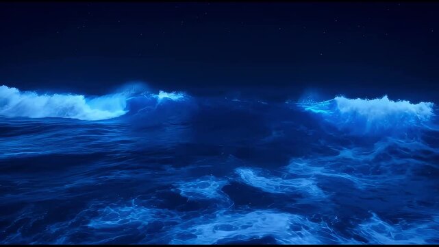 Massive blue ocean wave crashing powerful water splash epic nature scene dynamic sea