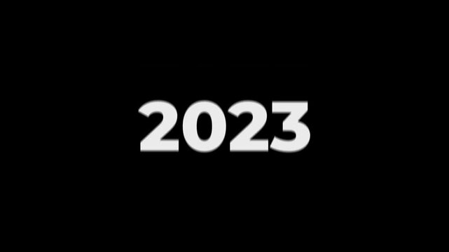Fast Forward Year Counter Animation 1961 to 2026. Rolling number timeline with motion blur. White text on black background for history, documentary, and time transitions.