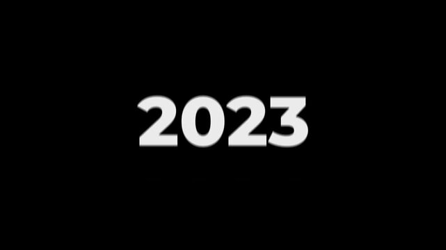 Fast Forward Year Counter Animation 1962to 2026. Rolling number timeline with motion blur. White text on black background for history, documentary, and time transitions.