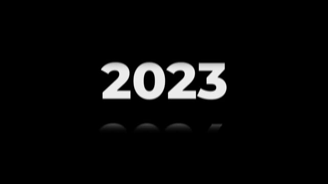 Fast Forward Year Counter Animation 1965 to 2026. Rolling number timeline with motion blur. White text on black background for history, documentary, and time transitions.