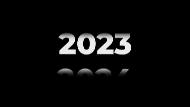 Fast Forward Year Counter Animation 1967 to 2026. Rolling number timeline with motion blur. White text on black background for history, documentary, and time transitions.