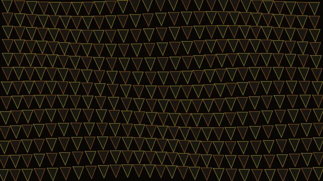 Golden geometric triangle mesh pattern motion background video