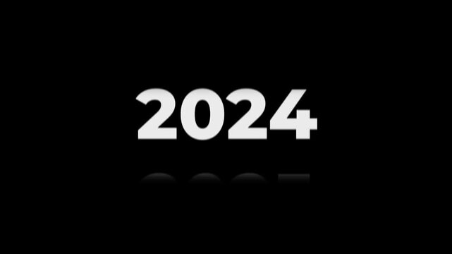 Fast Forward Year Counter Animation 1986 to 2026. Rolling number timeline with motion blur. White text on black background for history, documentary, and time transitions.