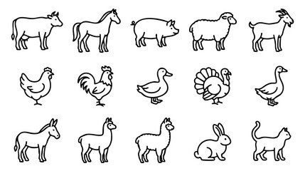 Farm animals standing © RI