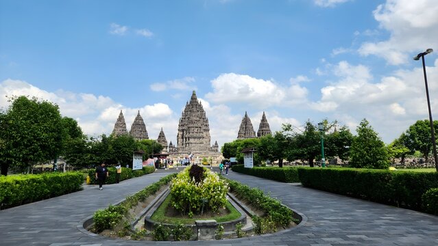 Landscape View of Prambanan Temple Complex, Yogyakarta, Indonesia