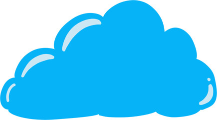Fototapeta premium Cute Hand Drawn Cloud Illustration PNG