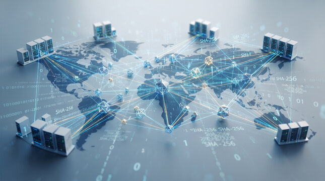 Global network of servers and data connections