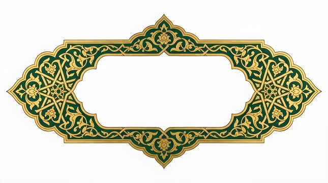 Islamic Border Element Isolated Design Maulid Nabi