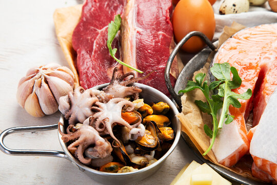 Composition with food products rich in zinc.