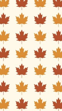 Autumn leaves pattern wallpaper for mobile