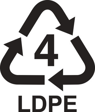 Ldpe 4 plastic recycling code symbol