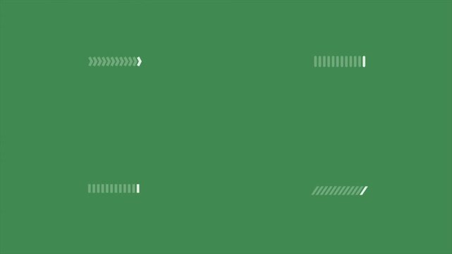 Set of 4 Minimalist Progress Bar Animations | Futuristic HUD Loading Indicators for UI UX and Video