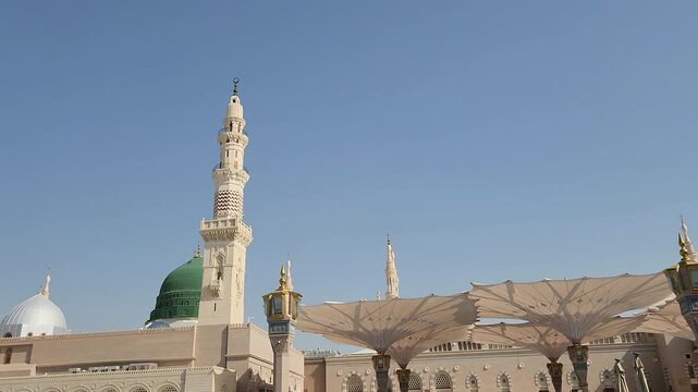 Medina, Saudi Arabia - April 15, 2024: View around the Grand Mosque in Medina&nbsp;during&nbsp;Eid