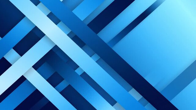 Dynamic blue abstract background with overlapping diagonal lines and gradient