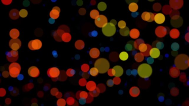 Dynamic colorful bokeh glow background featuring flowing green blue light waves, soft circular blur and lens flare effects, abstract motion graphics in After Effects, black background, seamless 4K
