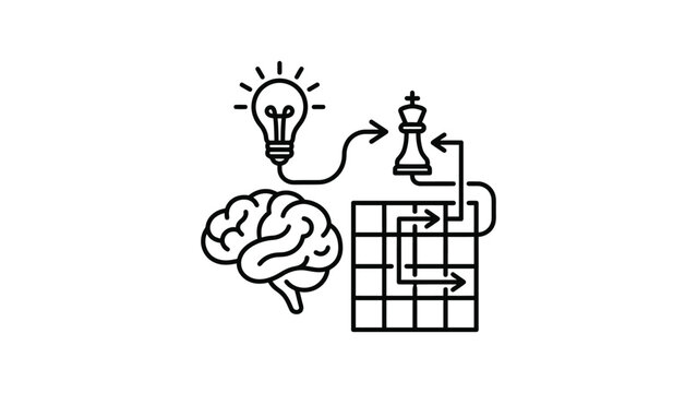 Brainstorming Strategy Chess Game Idea Lightbulb Concept