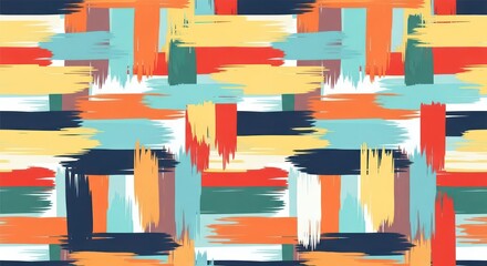 Colorful crosshatch brushstroke seamless pattern