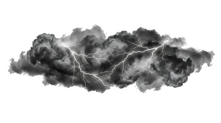 Obraz premium Storm Cloud with Lightning: A dark, ominous storm cloud crackles with vibrant lightning, symbolizing power and the forces of nature.