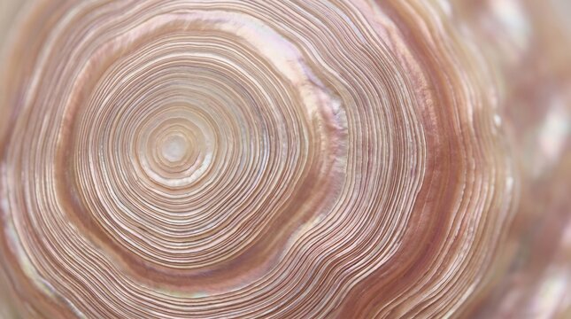 Abstract close-up of iridescent mother-of-pearl texture, showcasing delicate concentric wavy patterns and a natural, elegant shimmer, ideal for backgrounds