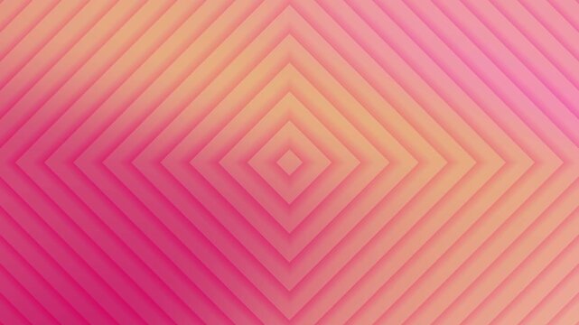 Yellow and Pink Geometric Wallpaper with Symmetrical Diamond Pattern and Smooth Gradient