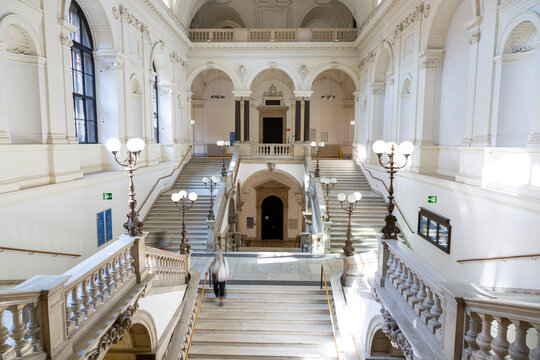 Vienna, Austria - June 16, 2023: Interior of Vienna State University