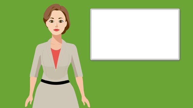 Young woman teaching