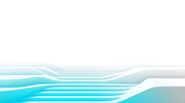 Cyan and White Architectural Steps Presentation Background