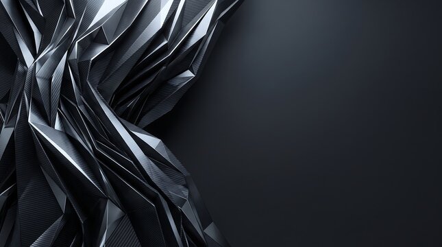 Dark Grey Carbon Fiber Parametric Wave Presentation Background
