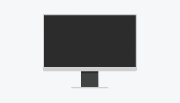 Sleek modern computer monitor display with a thin bezel and flat screen, isolated on a clean white background.