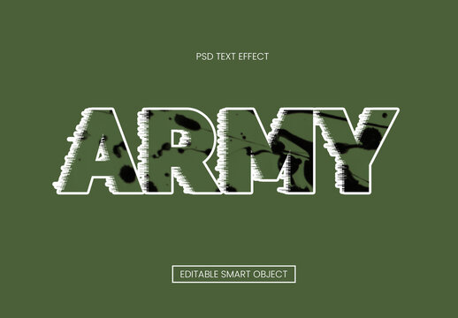 Editable Army Text Effect