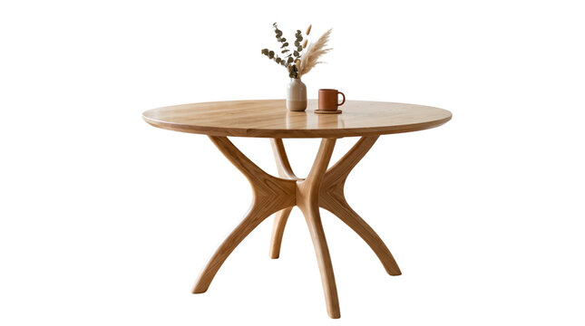 Round Wooden Table Transparent Background