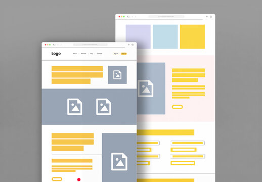 Minimal Wireframe Landing Page Template