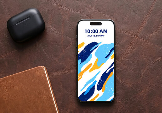 Modern Phone Application Display Mockup