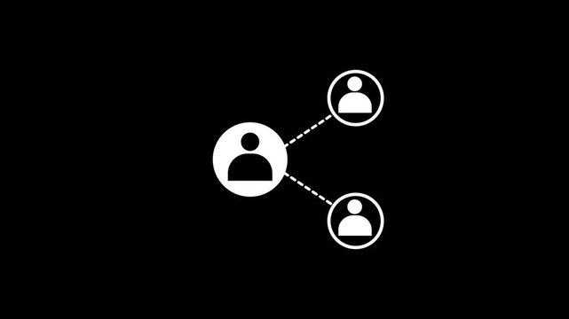 Referral Link Social Network Concept Icon Motion Graphic 4 k video...