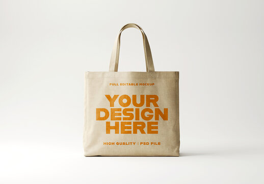 Tote Bag Mockup with White Background