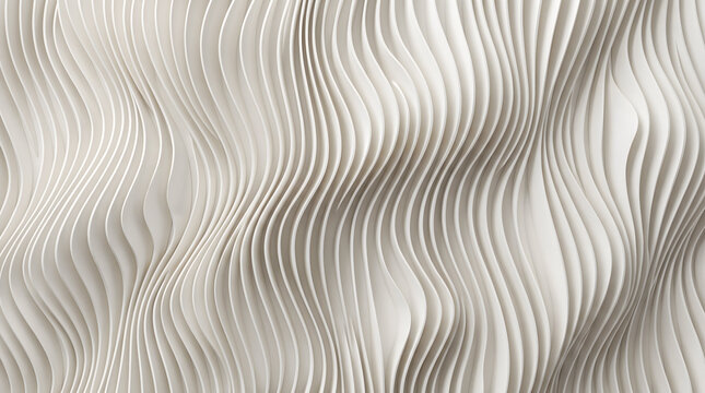 Parametric Wave Louvers Pattern Minimalist 3D Architecture Background